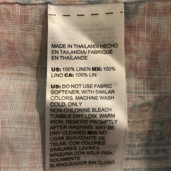 Chico’s Linen Coastal Tile Pastel Paisley Long Sleeve Blouse Chico 2 Women’s 12 - Picture 14 of 15